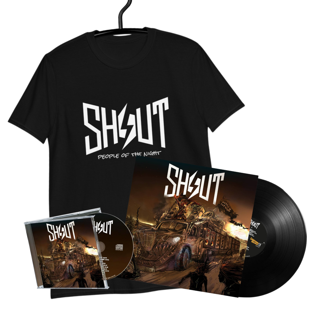 T-shirt, LP vinyl and CD bundle